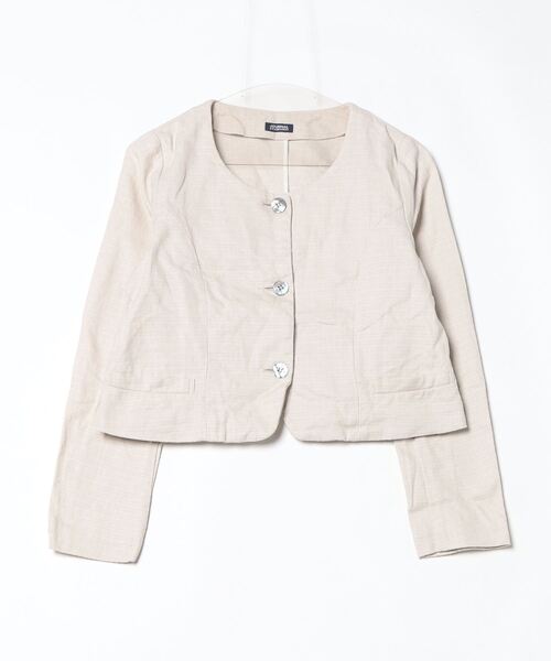 JOURNAL STANDARD ノーカラージャケット ベージュ JOURNAL STANDARD 「JOURNAL STANDARD」 ノーカラージャケット