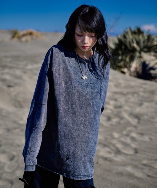 tシャツ 「REFLEM/レフレム」ウイングクロスプリントL/S Tee/ロングスリーブカットソー レディース メンズ REFLEM/レフレム』ウイングクロスプリントL/S Tee/ロング