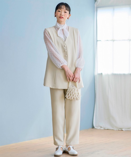 Neina セットアップ 「フォーマル」シアードットブラウス