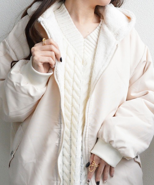 マイストラーダ エコファーブルゾン ホワイト S Mystrada（マイストラーダ）の「エコファーブルゾン（ダウンジャケット