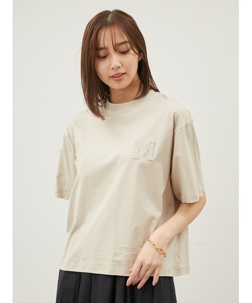 Mila Owen tシャツ Mロゴ2サイズハイラインTシャツ レディース