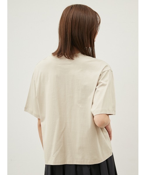 Mila Owen - 2サイズシルエットハイラインTシャツ　ベージュ　１ セール】Mロゴ2サイズハイラインTシャツ（Tシャツ/カットソー
