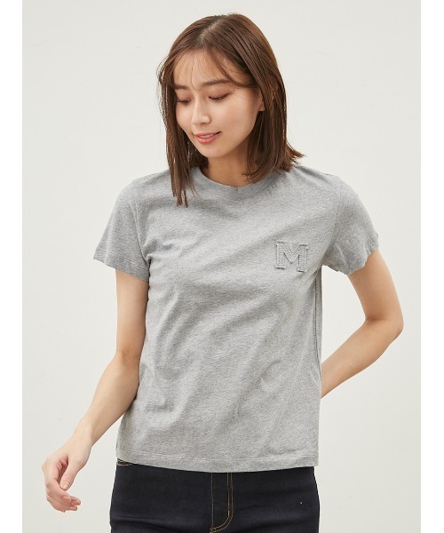 ミラオーウェン、Ｍロゴ2サイズハイラインTシャツ Mロゴ2サイズハイラインTシャツ(カットソー)｜トップス｜Mila