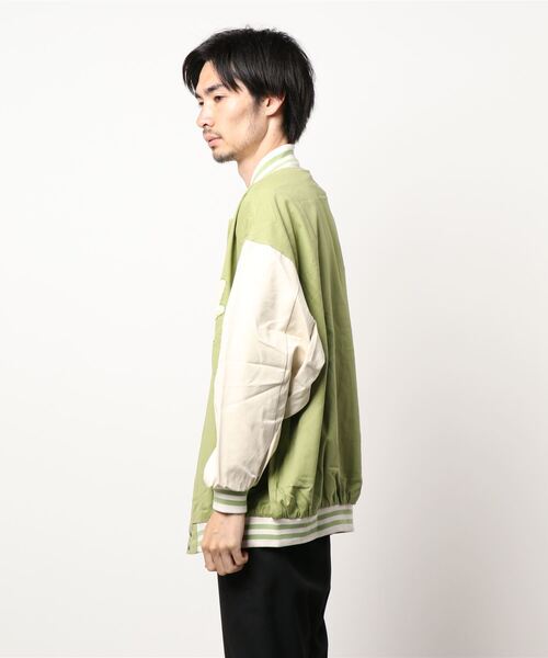 「HOOK」 スタジャン L ライトブルー メンズ_画像2