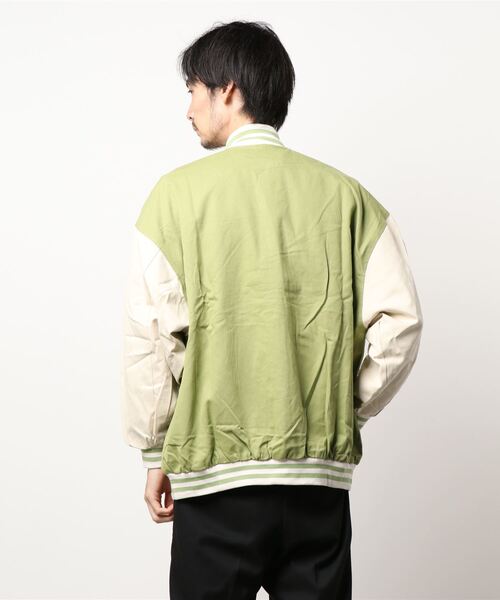 「HOOK」 スタジャン L ライトブルー メンズ_画像3