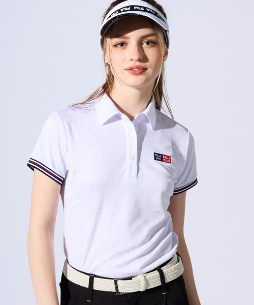 FILA GOLF ブラウス シャツ 「FILA GOLF」タイポ柄 半袖シャツ