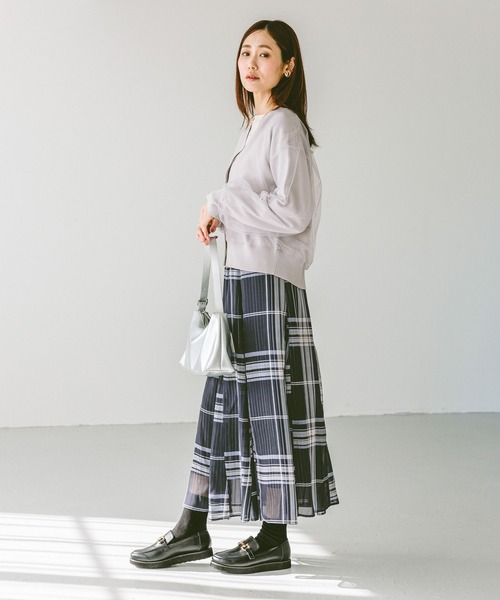 GLOBAL WORK フレアスカート ブラック GLOBAL WORK（グローバルワーク）の「サラサラサテンフレア