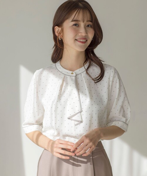 ブラウス シャツ 「洗える」ラッフルボウタイブラウス レディース 洗える】ラッフルボウタイブラウス(ブラウス・シャツ) | a.v.v