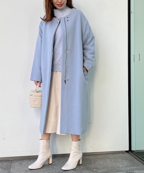 Couture Brooch（クチュール ブローチ） ノーカラーコート 40 サックス