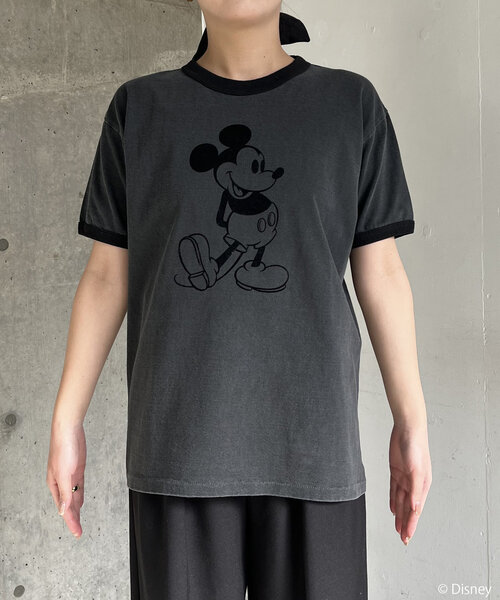 tシャツ GOOD ROCK SPEED/「Disney」MICKEY MOUSE/リンガーT レディース GOOD ROCK SPEED tシャツ 「GOOD SPEED」MICKEY / リンガーT