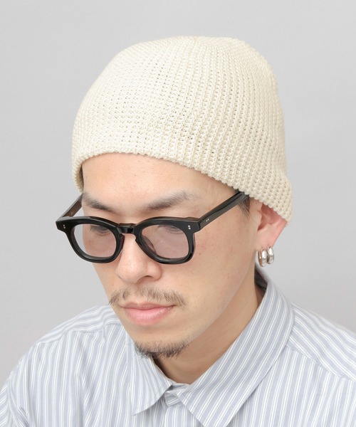 A.M.S. ニット帽 ニットキャップ ワッフル編み シングルワッチ