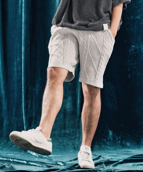 ANGENEHM（アンゲネーム） パンツ mp13333-Airy yarn cable stitch