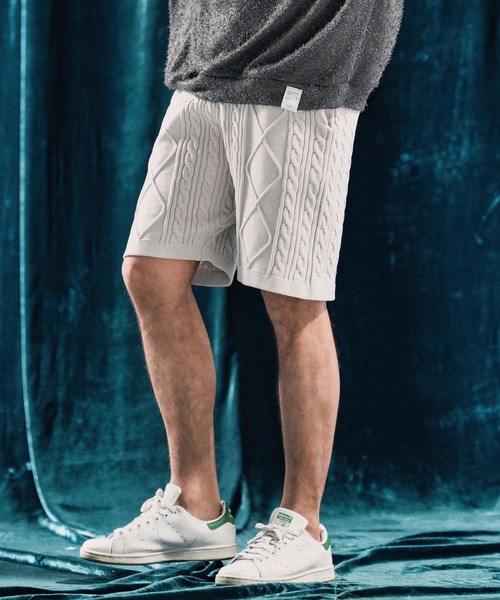 ANGENEHM（アンゲネーム） パンツ mp13333-Airy yarn cable stitch