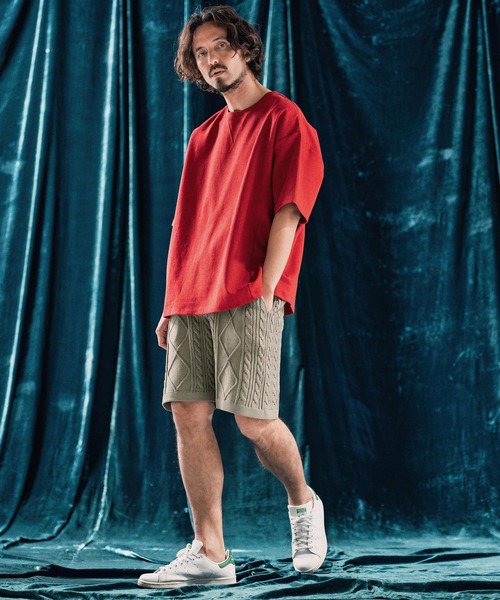 ANGENEHM（アンゲネーム） パンツ mp13333-Airy yarn cable stitch