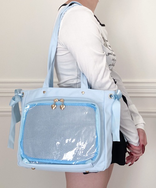 トートバッグ 2wayサイドリボン痛バッグ ショルダーバッグ レディース