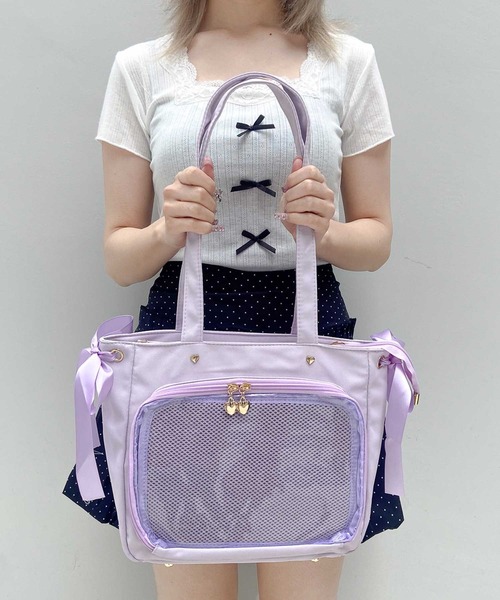 トートバッグ 2wayサイドリボン痛バッグ ショルダーバッグ レディース