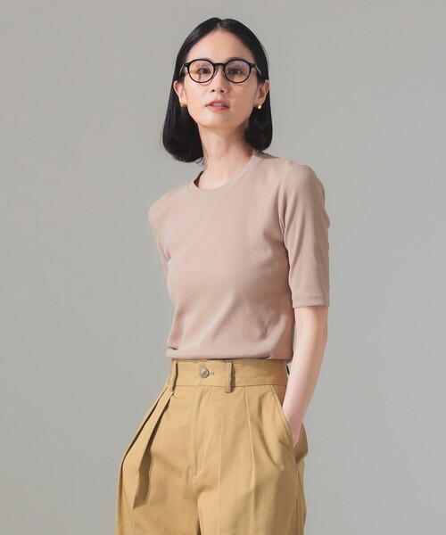 【別注】スタイリスト佐藤佳菜子 × SLOANE / ショート Tシャツ Demi-Luxe BEAMS｜【別注】スタイリスト佐藤佳菜子 × SLOANE