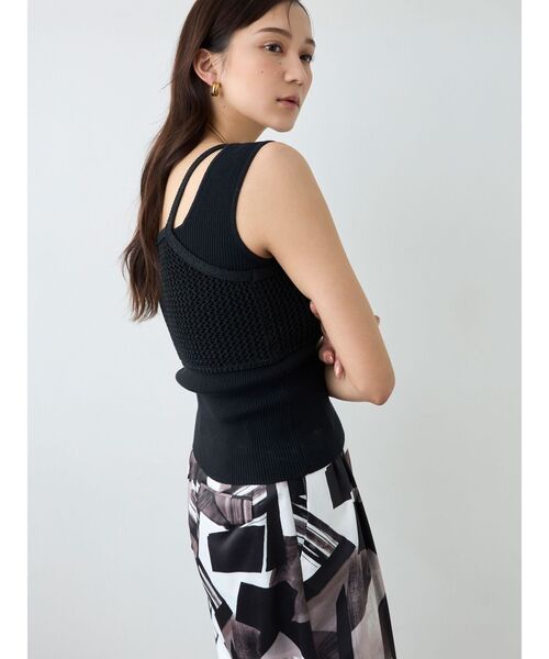 tシャツ 「OUNNOUN」メッシュレイヤードニット レディース OUNNOUN tシャツ 「OUNNOUN」メッシュレイヤードニット