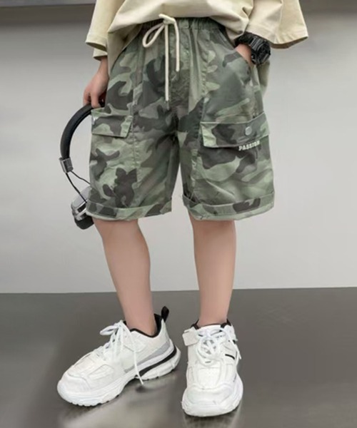 aimoha パンツ 「aimoha-KIDS-」迷彩柄ショートパンツ キッズ