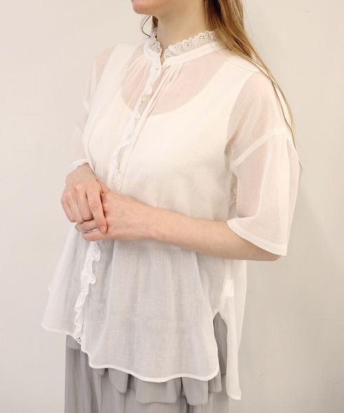ブラウス シャツ ゆらゆら水の中へ「ブラウス」 レディース