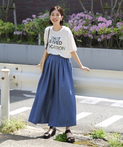 Bou Jeloud（ブージュルード） パンツ 麻ライクリラックスワイドパンツ