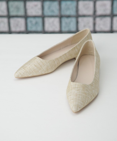 「NANO universe」 フラットパンプス 36 イエロー レディース_画像6