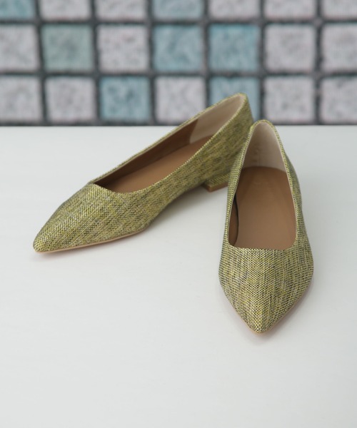 「NANO universe」 フラットパンプス 36 イエロー レディース_画像8