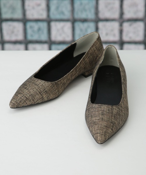 「NANO universe」 フラットパンプス 36 イエロー レディース_画像9