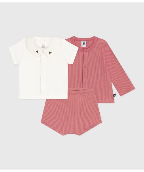 PETIT BATEAU カーディガン ベビー3点セット キッズ 子供服