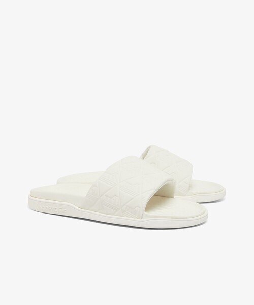 【LACOSTE】 SERVE SLIDE DUALモノグラムエンボスライドサンダル LACOSTE サンダル メンズ SERVE SLIDE DUAL : ZOZOTOWN Yahoo!店