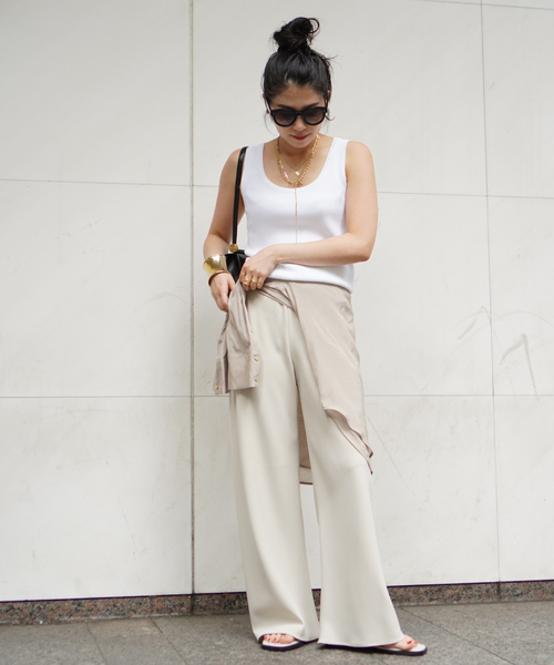 AP STUDIO スラックス パンツ 追加エラスティックパンツ レディース