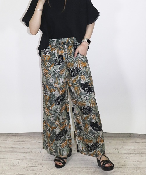 UNDERWRAPS パンツ ボタニカルイージーパンツ(M3) レディース
