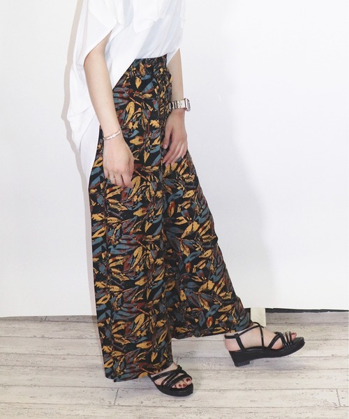 ゆう様　JSボタニカルパンツ antiqua ボタニカルパンツ パンツ レディース ボトムス ロング