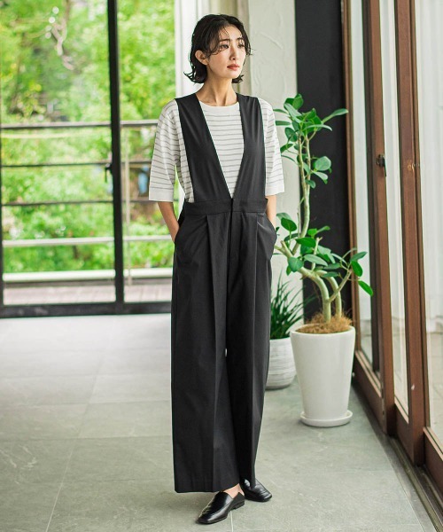 ラエフ（la．f．．．）/オールインワンワイドパンツ la.f（ラ・エフ） オールインワン オールインワンワイドパンツ