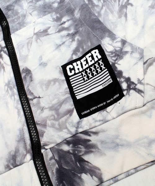 CHEER パーカー タイダイ柄スウェットジップアップパーカー