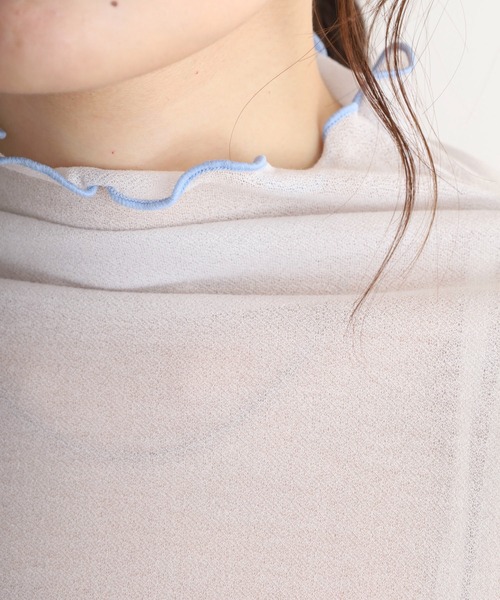 tシャツ EGLANTINE シアーインナーメロウカットソー長袖 レディース EGLANTINE tシャツ シアーインナーメロウカットソー長袖