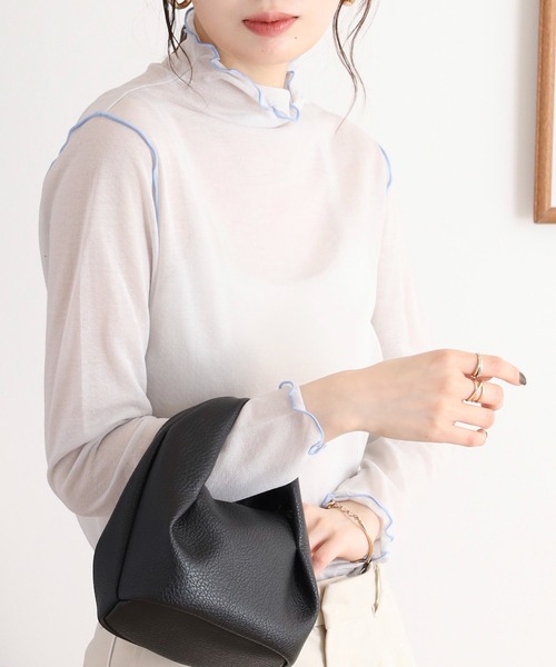 EGLANTINE tシャツ シアーインナーメロウカットソー長袖
