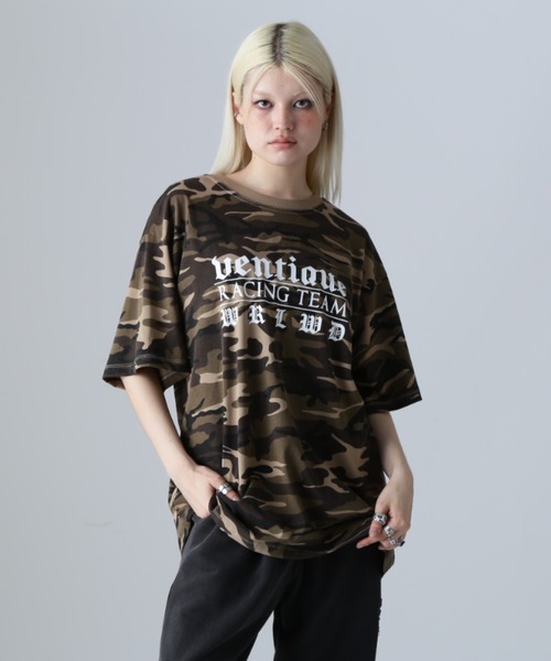 tシャツ VENTIQUE/ベンティーク/カモTee レディース メンズ