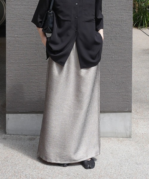 MANOF（マノフ） ロング スカート METALLIC NARROW SKIRT : ZOZOTOWN