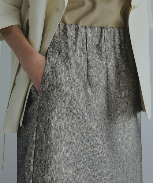 MANOF（マノフ） ロング スカート METALLIC NARROW SKIRT : ZOZOTOWN