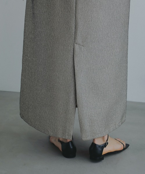 MANOF（マノフ） ロング スカート METALLIC NARROW SKIRT : ZOZOTOWN