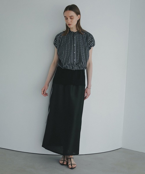 MANOF（マノフ） ロング スカート METALLIC NARROW SKIRT : ZOZOTOWN