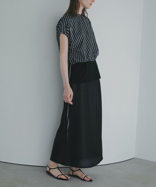 MANOF（マノフ） ロング スカート METALLIC NARROW SKIRT : ZOZOTOWN