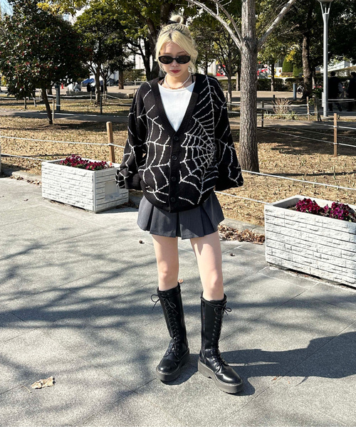 sedacle」 ニットカーディガン LARGE チャコールグレー メンズ