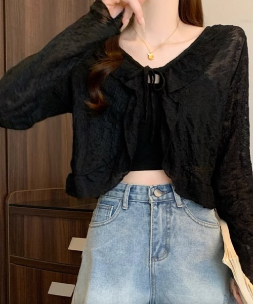シアーフリルカーディガン シアーフリルカーディガン[at2106] | レディースファッション
