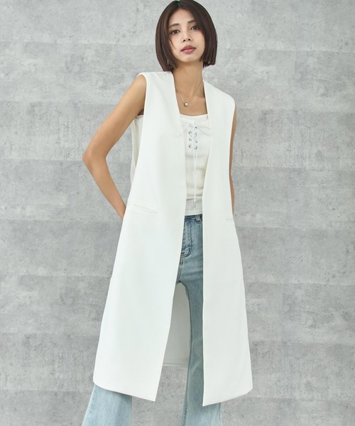 ANAP（アナップ） ベスト ジレ デザイン ロングベスト レディース