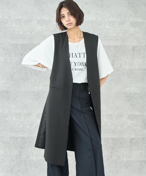 ANAP（アナップ） ベスト ジレ デザイン ロングベスト レディース