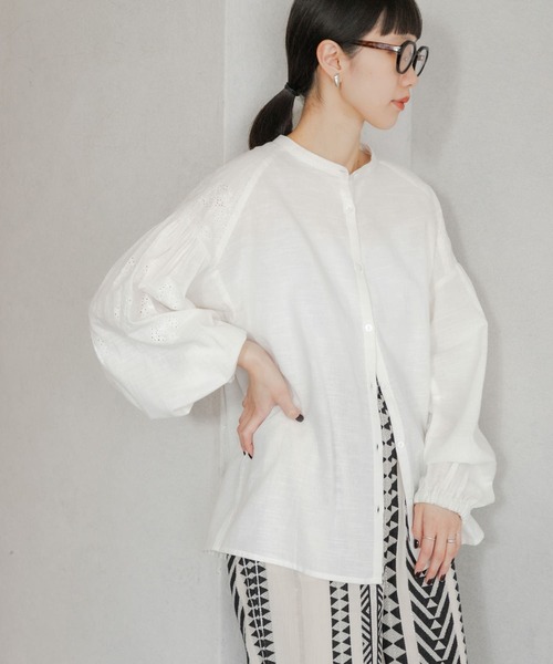 「URBAN RESEARCH DOORS」 長袖ブラウス MEDIUM ホワイト レディース