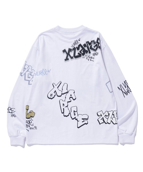 XLARGE 「XLARGE」 長袖Tシャツ L ホワイト メンズ : ZOZOTOWN