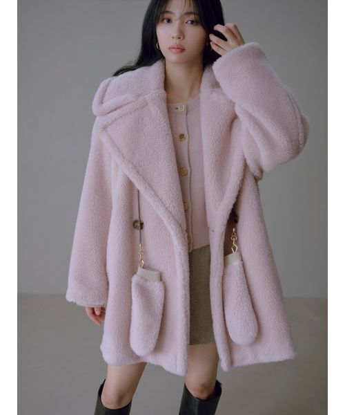 FRAY I.D（フレイ・アイディー） ムートンコート ボアコート ECOPEL